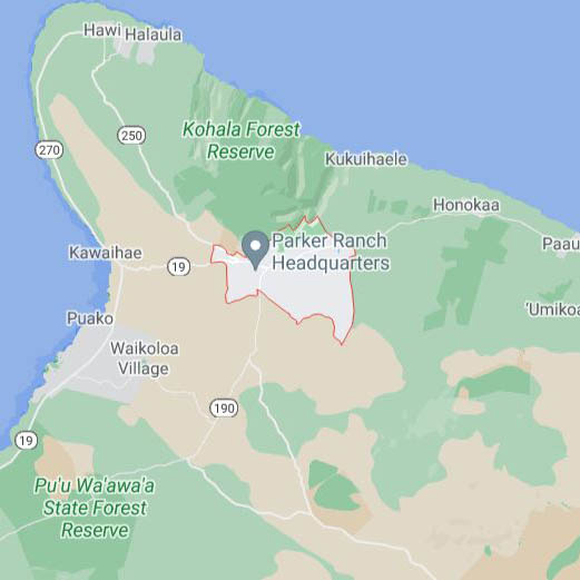 Wiamea on the Island of Hawaii map Wiamea Hawaii Map